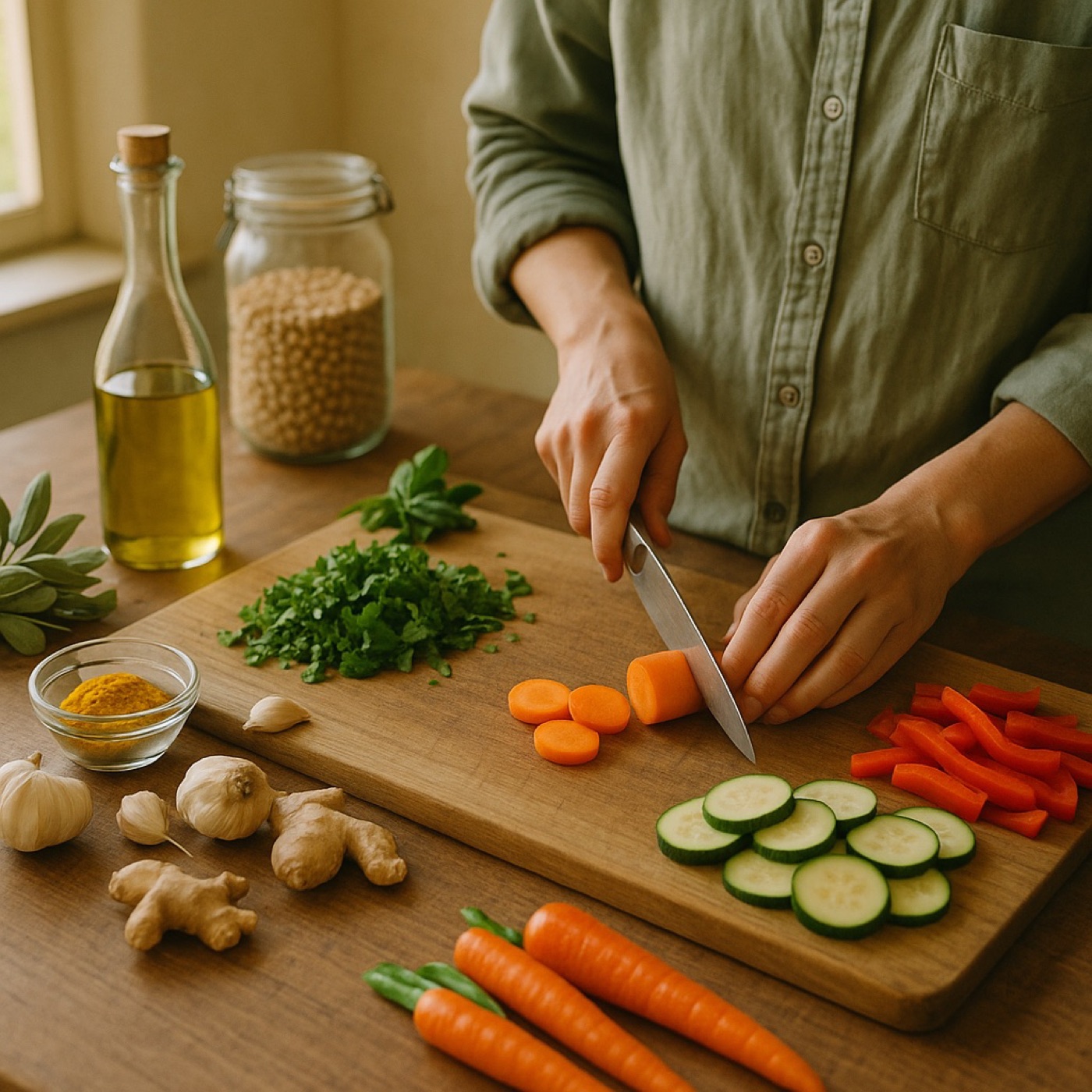 Preparos da farmácia da roça na cozinha