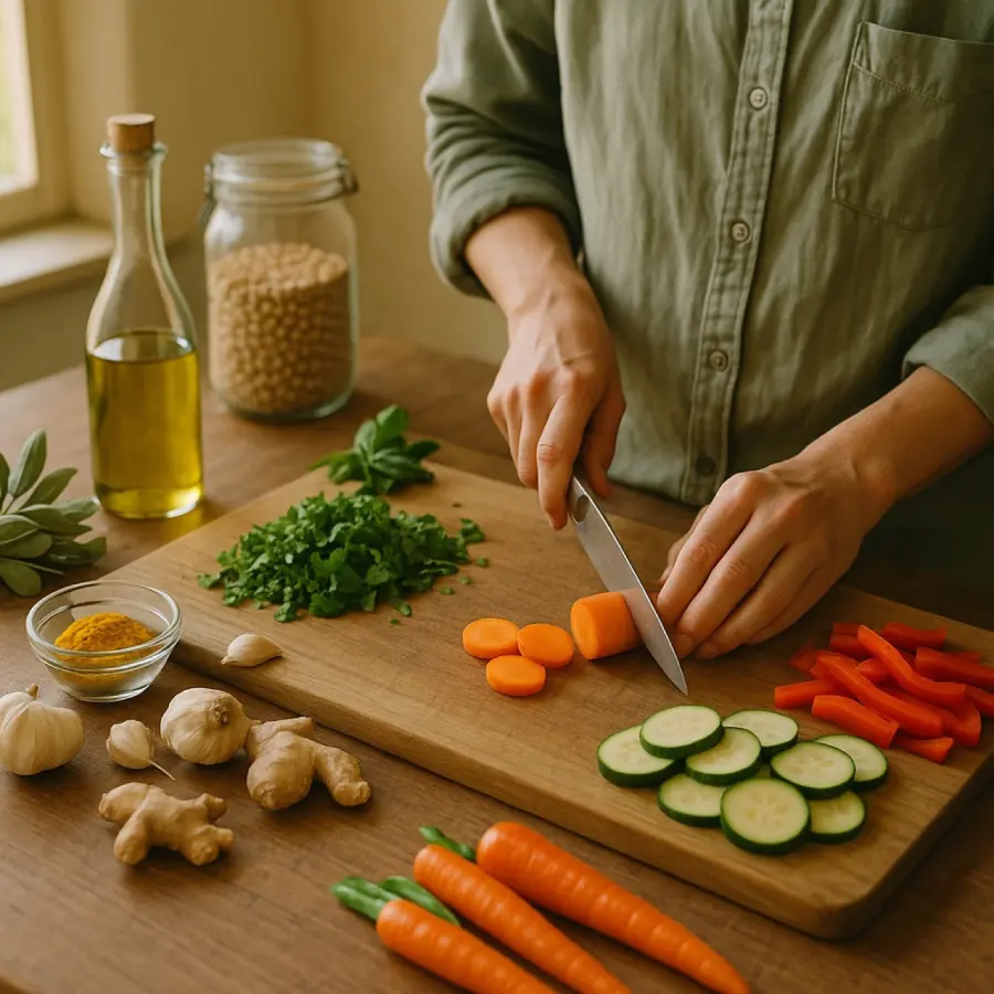 Preparos da farmácia da roça na cozinha