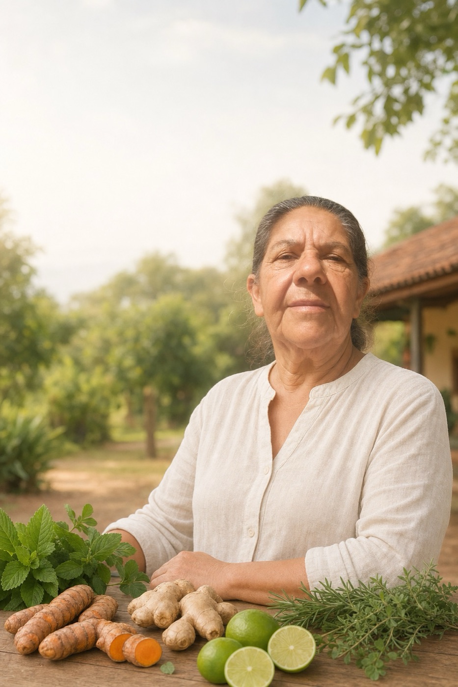 Cena de estilo de vida natural: chás, plantas e alimentos frescos