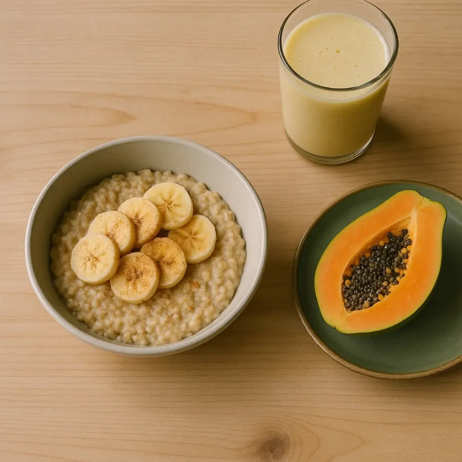 Café da manhã leve e detox da semana 1